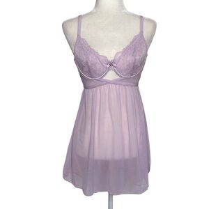 Lavender BabyDoll Slip Dress Chemise